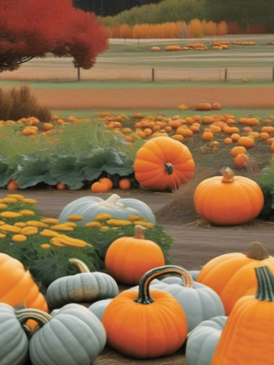 A field of pumpkins. Copyright: Easy Southern Cooking 2023